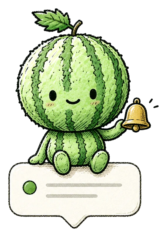 Le petit melon présente une notification